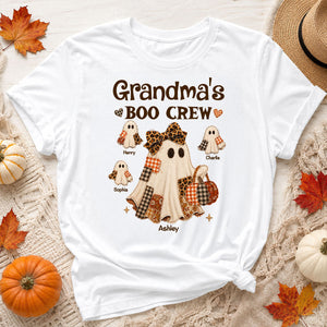Grandma Fall Season Halloween Faux Patchwork Pattern Coquette - Personalized Shirt - Halloween Gift For Grandma e9535387-82db-41c1-96df-ffb05c981848-6.jpg
