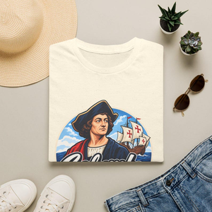 Columbus Day Portrait T-Shirt, Columbus Ship Graphic, Vintage Badge, Gift For Hims, Hers e9541d45-e8a7-46f1-a115-d3557c0265f2-2.png