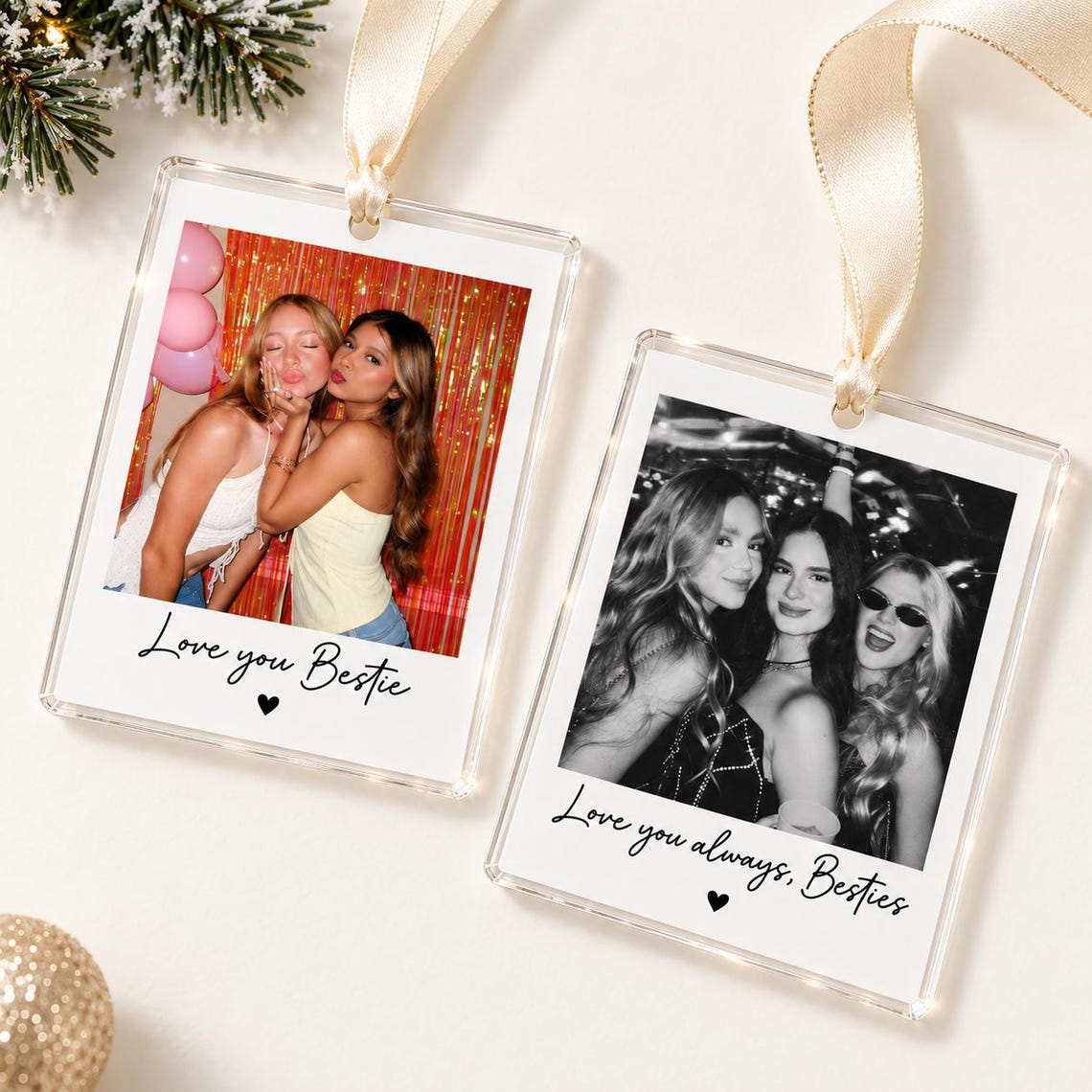 Custom Bestie Photo Christmas Ornament, Best Friend Forever Christmas Keepsake, Soul Sister BFF Birthday Gift, Friendship Gift for Her e95997f6-57f0-4500-aae5-d6819b944f68-44.jpg