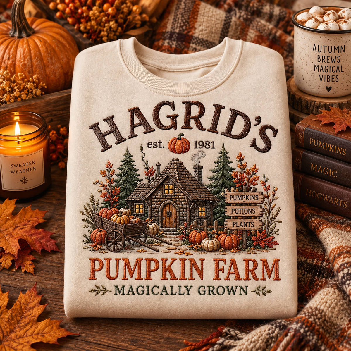 Embroidered Hagrid’s Pumpkin Farm Sweatshirt, Magical Pumpkin Cottage Crewneck, Wizard Fall Sweater, Autumn Halloween Embroidery Gift e965aeb4-a8a3-45a8-81e8-3fd14b00ba7f-8ca3cd9f-6fd4-4be7-8871-1624869461dc.png