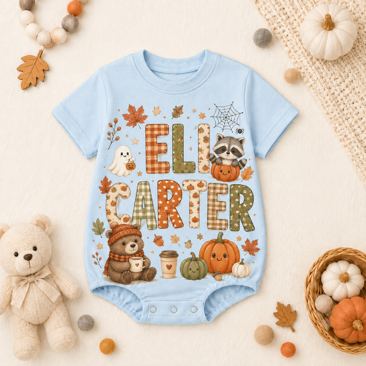Personalized Fall Baby Romper, Custom Name Fox Hedgehog Pumpkin Bodysuit, Cute Autumn Halloween Baby Outfit e9692df3-544b-47b3-9950-aac66c68e410-Image-Aug-14-2026-02_19_01-PM-4-.png