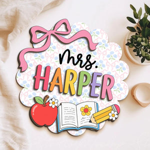Custom Teachers 3D Welcome Door Sign Back To School Gift, Classroom Decor Teacher Name Door Hanger e96c6457-42af-4338-9221-37465ccbe860-10.jpg