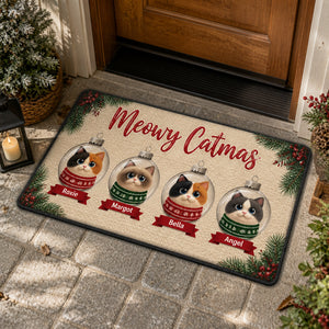 Meowy Catmas Custom Pet Photo Doormat - Personalized Doormat e96cd4bd-e40d-4b7a-97a0-c3d908ab633c.jpg