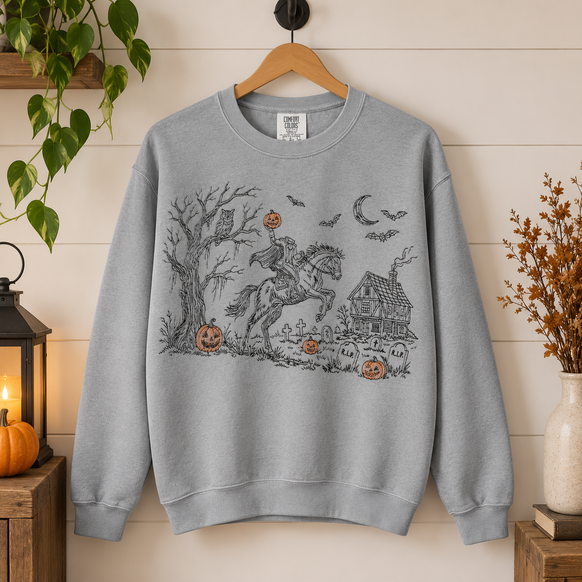 Headless Horseman Embroidered Sweatshirt, Gothic Halloween Crewneck, Sleepy Hollow New York Line Art, Vintage Spooky Season Pullover e97788bc-c203-4616-9732-22f856897498-9c528187-54de-4c1c-927b-685e9980fdc3.png