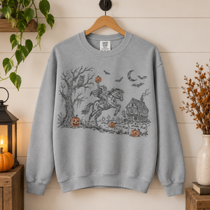 Headless Horseman Embroidered Sweatshirt, Gothic Halloween Crewneck, Sleepy Hollow New York Line Art, Vintage Spooky Season Pullover e97788bc-c203-4616-9732-22f856897498-9c528187-54de-4c1c-927b-685e9980fdc3.png