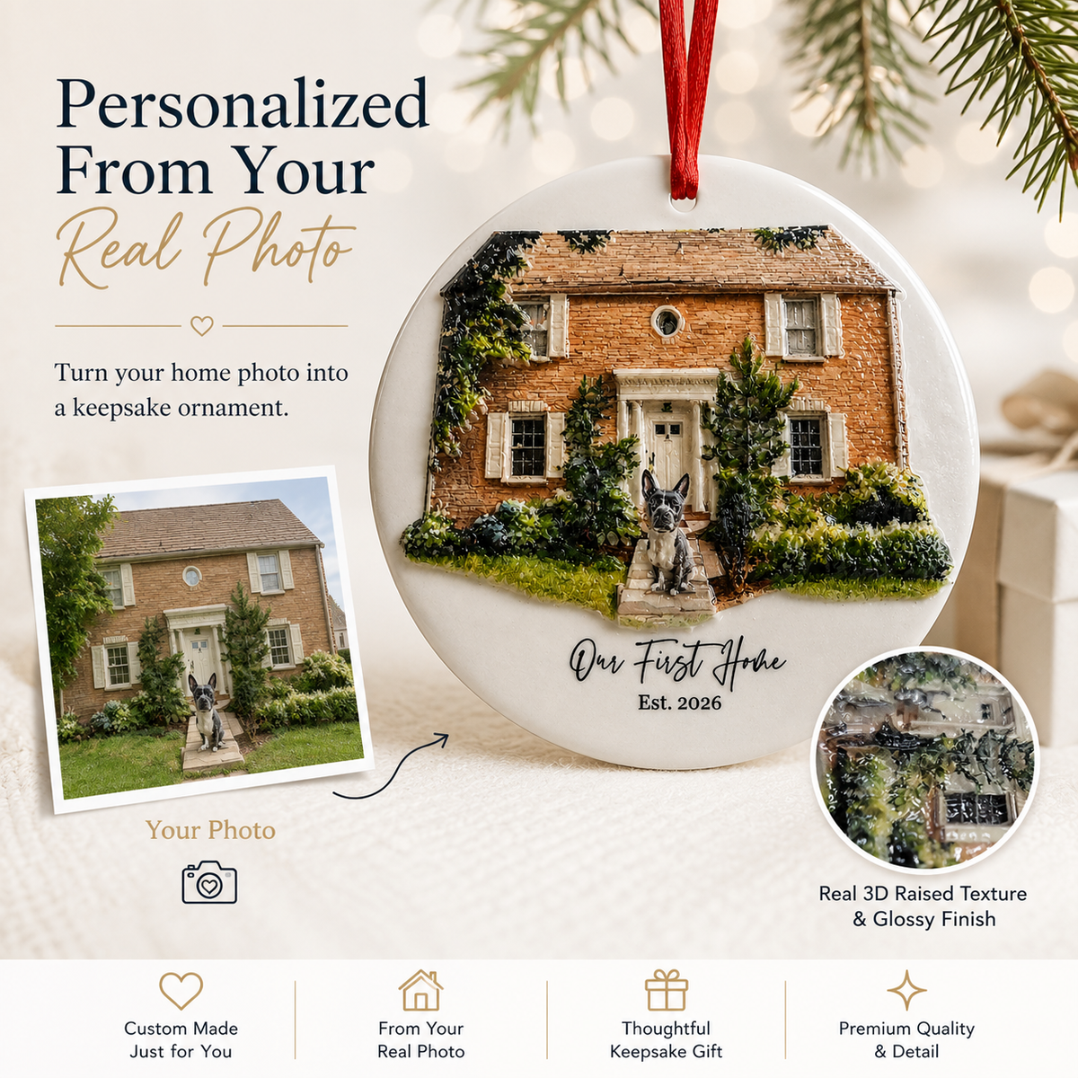 Personalized First Home Ornament from Photo, Real 3D Raised House Keepsake, Custom New Home Christmas Gift e97d5ad9-c1a8-4b6f-847c-837d11873090-banner-4.png