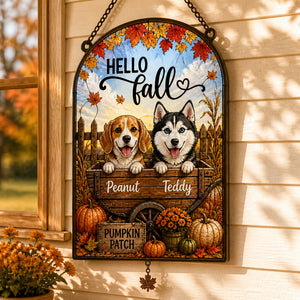 Hello Fall Pet Portrait Garden Flag - Personalized 1 Layered Suncatcher with Charm e98d97e5-9826-42cc-a43c-6be95ed8fbe5.jpg
