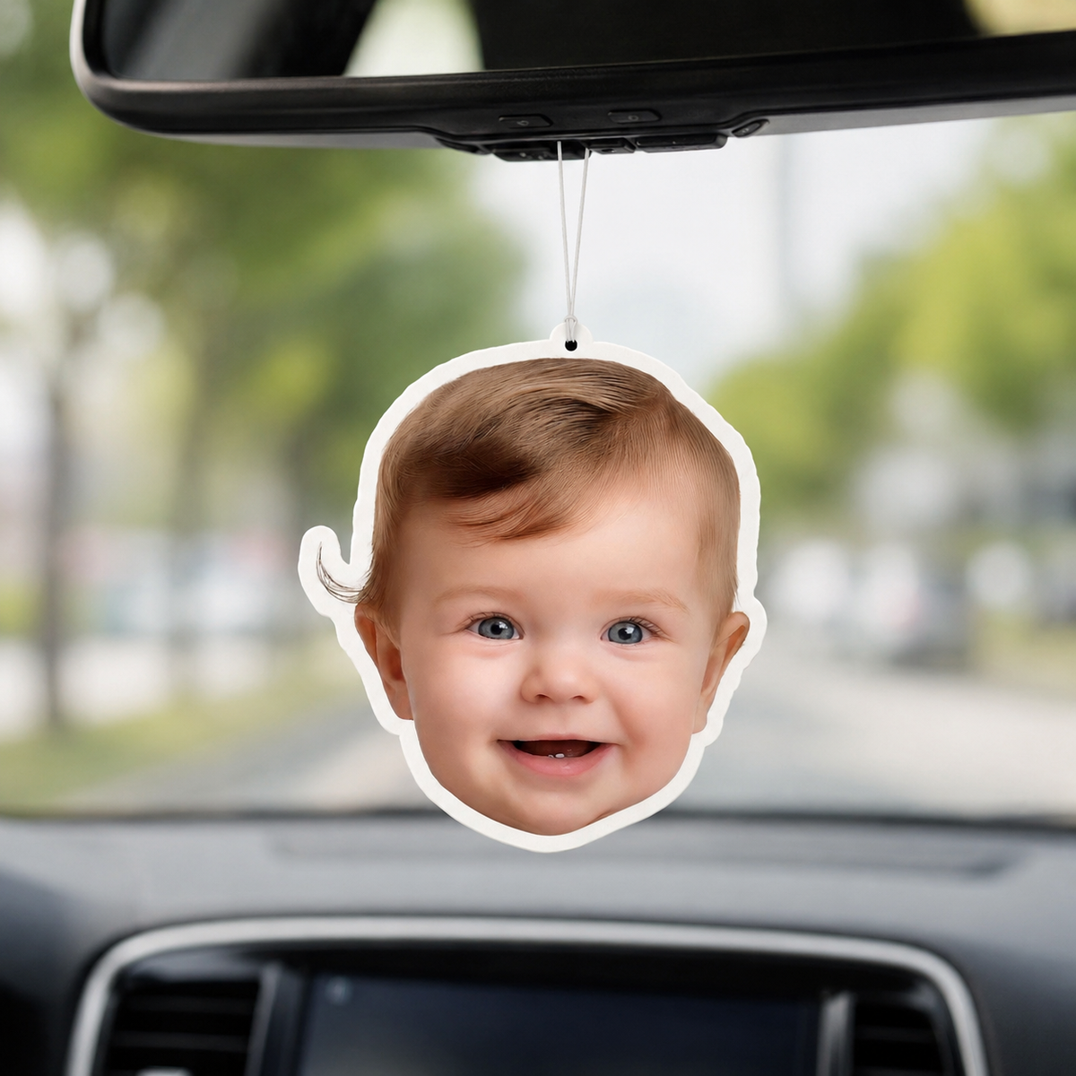 Father s Day Custom Photo Car Air Freshener, Personalized Felt Picture Car Charm, Gift for Dad or Husband from Kids