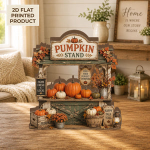 Pumpkin Stand 2D FLAT Wooden Block, Rustic Fall Shelf Sitter, Autumn Farm Market Decor, Pumpkin Patch Sign, Harvest Tiered Tray Decor e9a62436-a515-4517-834c-83fc1a84e4aa-3.jpg