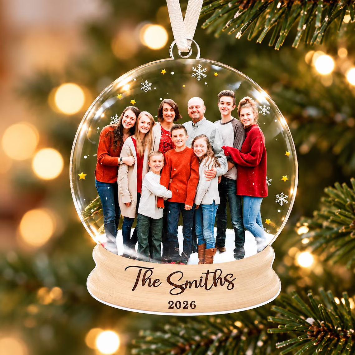 Custom Family Photo Christmas Ornament 2026: 2D Flat Snow Globe Family Keepsake, Christmas Tree Decor, Family Picture Ornament, Xmas Gifts e9b7419a-fb3a-4aa9-a7c4-165b886ad896-7_converted.png