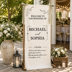 The Wedding Of Us - Personalized Welcome Sign - Wedding Decoration e9b8b2dc-1a30-4ef5-8404-7232ca9d6541-banner-1.png