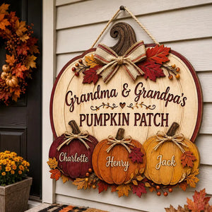 Personalized Pumpkin Patch Sign, Grandma & Grandpa Gift from Grandkids, Rustic Fall Family Decor, Custom Name Keepsake e9bcc58f-60df-40c0-9371-9a2662127962--8-.webp