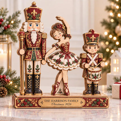 Custom Nutcracker Christmas Wooden Decor, Personalized Family Name Ballet Keepsake, Holiday Tabletop Christmas Decor, Nutcracker Lover Gift e9e515a3-8e0b-473c-8f71-c88be083e29e-dfhrt-1-.webp