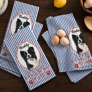 If It Hits The Floor It's Mine Dog Cat - Personalized Kitchen Towel