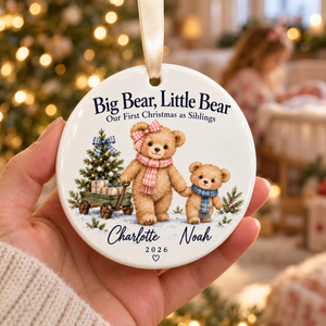 Personalized First Christmas as Siblings Ornament 2026, Big Bear Little Bear, Custom Names Keepsake, Big Brother Little Sister Gift e9ff702c-c25e-495a-9535-b3190ee6d931-Big-bear-little-bear-sibling-keepsake-3.png
