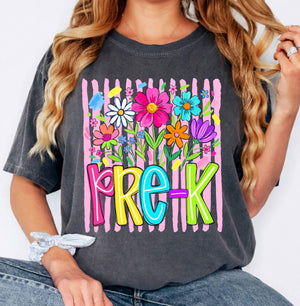 Comfort Colors Teacher Team Striped Back To School Shirts, Wildflower Level Grade T-shirt, Teacher Gift, Pre-K First Grade Kindergarten Tee e9ff9e8c-9bd7-4271-b3f4-3208e0819fcb-1.jpg