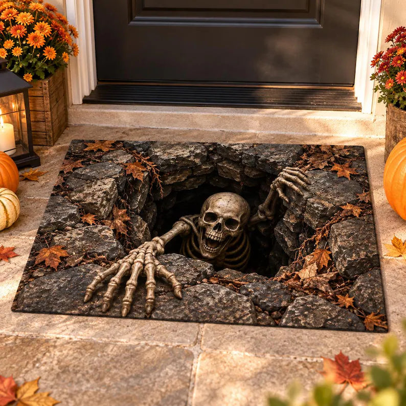 Creepy Skeleton Round Pit Halloween Doormat, 3D Optical Illusion Brick Well Rug, Scary Skeleton Floor Mat, Haunted House Outdoor Porch Decor ea11b39f-2397-4892-9bb9-e2dd1d886043-fbhesrh-3-.webp