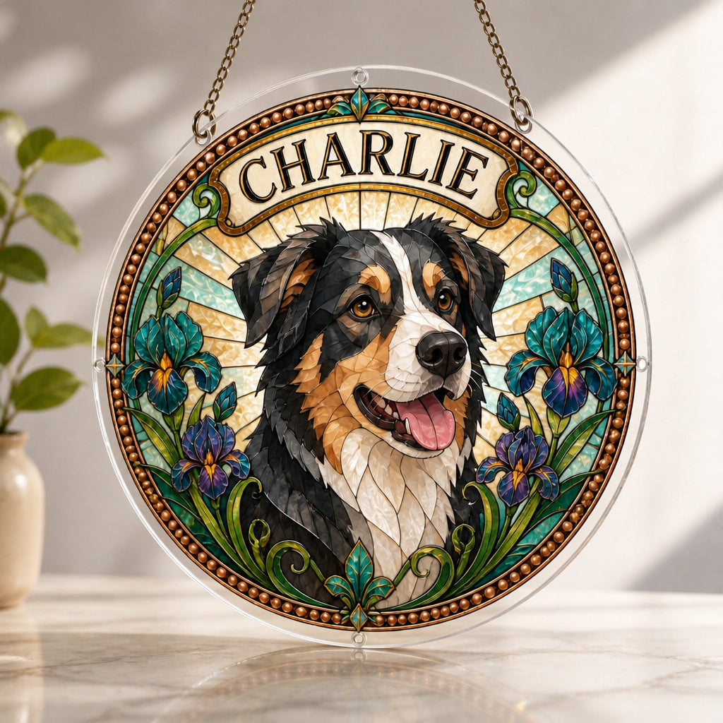 Custom Stained‑Glass Pet Portrait Suncatcher – Photo to Art with Name - Personalized Suncatcher Ornament ea27131e-dc0e-494b-b501-78ef50017c56.jpg