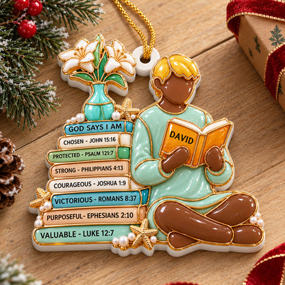 God Says I Am - Personalized Ornament - Real 3D Raised Ornament ea336e19-abe9-4f07-a4b4-2a50051d00af-4.jpg