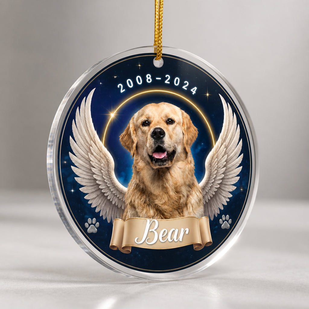 Angel Wings Pet Memorial Photo Ornament - Personalized Transparent Acrylic Ornament ea4babca-4177-4dc6-b3e5-31360f36a0d9.jpg