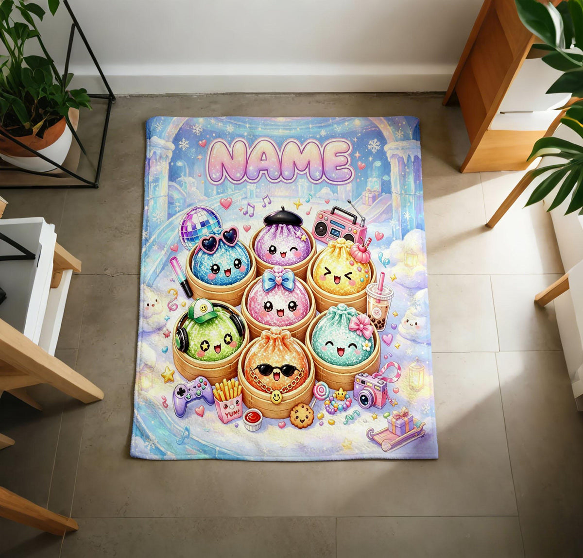 Personalized Squishy Dumpling Blanket, Kawaii Bao Fleece Throw, Custom Name Gamer Snack Blanket ea4d534a-b38d-4161-a8d8-a6a0ef5e5c49-3.jpg