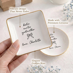 Godmother Proposal Keepsake Ring Dish | Godmother Birthday Gift | Gold Rim Heart Dish with Name Bow | Trinket Dish Keepsake ea51aabb-d04d-464f-bac7-e409fe4cb9d3-2.jpg