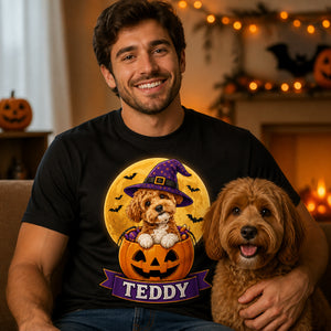 Halloween Pet Photo Pumpkin Tee - Personalized T-shirt ea566677-7acb-4449-bb92-409df79910fa.jpg