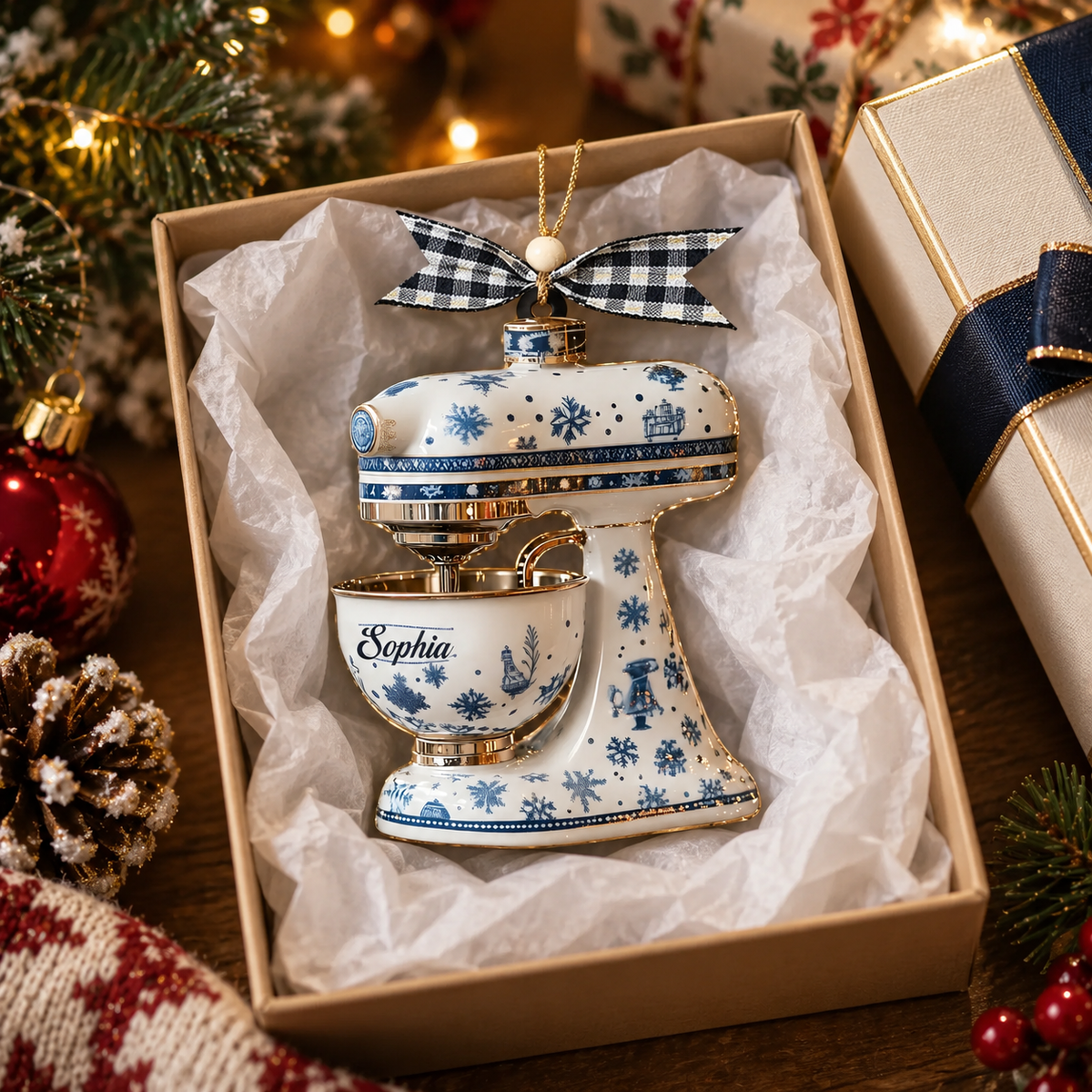 Personalized Stand Mixer Acrylic Ornament, Custom Name Baking Christmas Ornament 2026, Blue Snowflake Kitchen Gift ea575775-0970-4229-8a95-d945172ce60b-k2.png