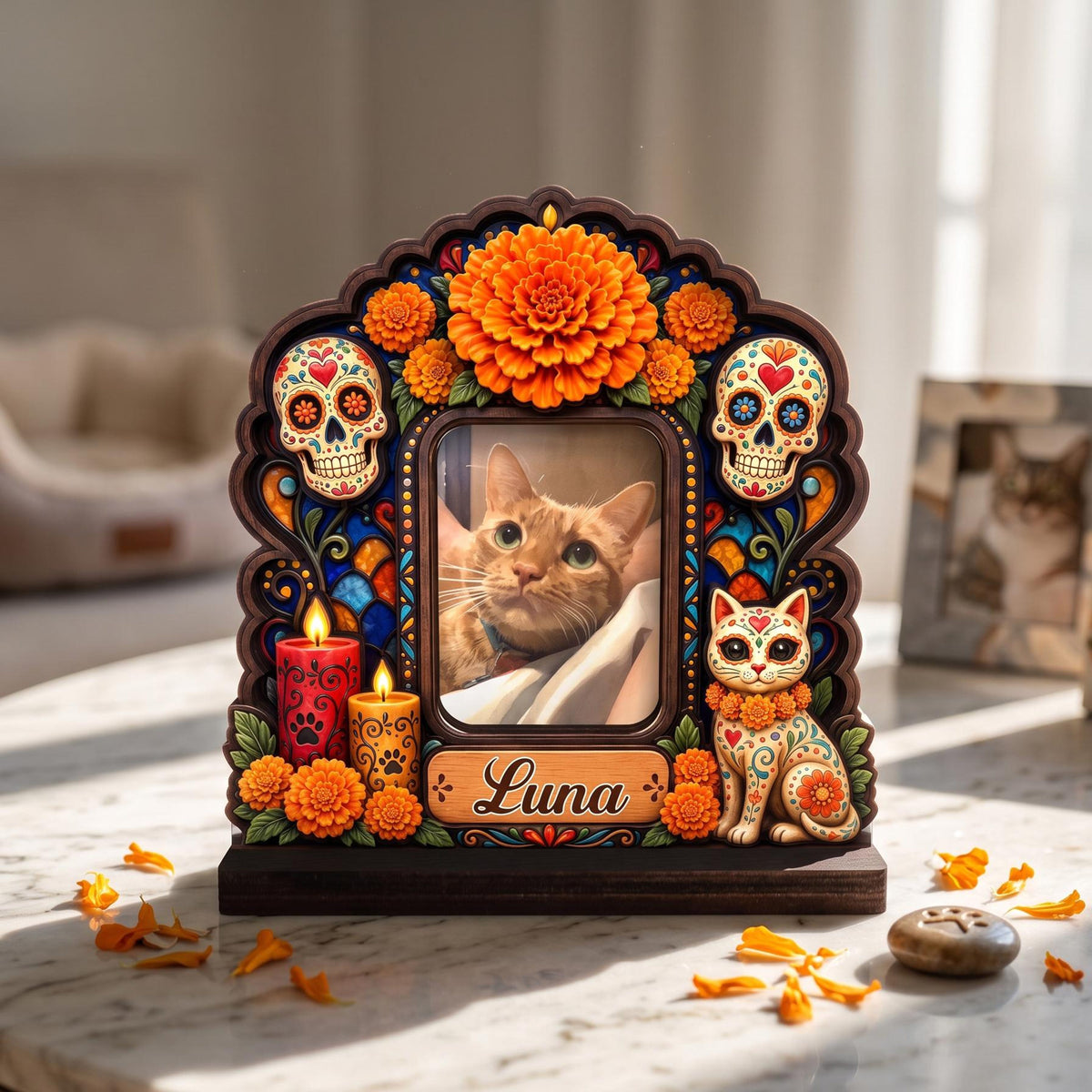 Personalized Dog Ofrenda Frame, Pet Memorial Día de Muertos Keepsake, Custom Dog Photo Nicho Altar Shrine, Day Of The Dead Gift ea58803a-a348-4566-b0e9-406482cc57ba-6.jpg