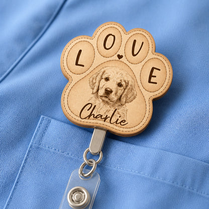 Custom Pet Photo LOVE Badge Reel – Line Art Portrait - Personalized Custom Shape Badge Reel ea7a22b9-792d-40dd-9293-115df82838f9.jpg