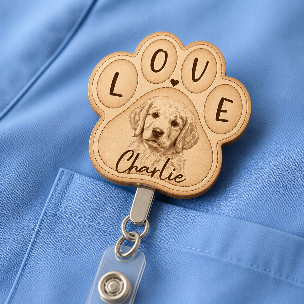 Custom Pet Photo LOVE Badge Reel – Line Art Portrait - Personalized Custom Shape Badge Reel ea7a22b9-792d-40dd-9293-115df82838f9.jpg