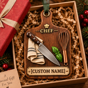Personalized Chef Cutting Board Ornament 2026 – Custom Name Christmas Gift for Chef & Cook ea7a8b46-f8f1-43a7-b8e7-080ad529353c-chef_cutting_board_mockup_1_gift_box.png