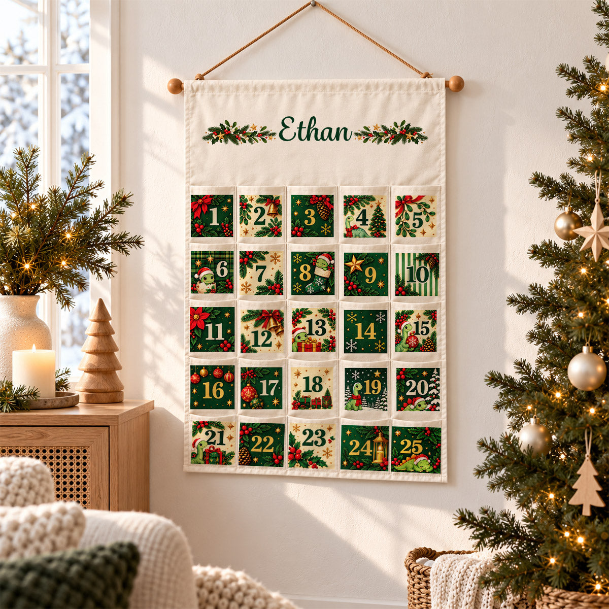 Christmas Tree Advent Calendar with Name - Personalized Christmas Gifts - Custom Yarn Name Fabric Advent Calendar ea8146e3-c4bc-4067-b067-5194eff5a65c-MK-2.jpg