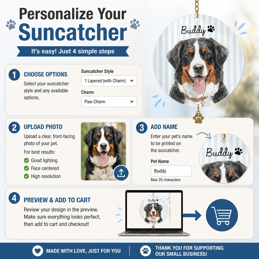 Custom Pet Portrait Hardcover Notebook - Personalized 1 Layered Suncatcher with Charm ea83e763-cf89-43b8-8a0c-1128382365f9.jpg