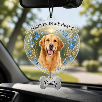 Forever In My Heart Pet Photo Suncatcher with Bone Charm - Personalized 1 Layered Suncatcher with Charm eaa5ff48-457a-456b-8f81-a79d740662d8.jpg