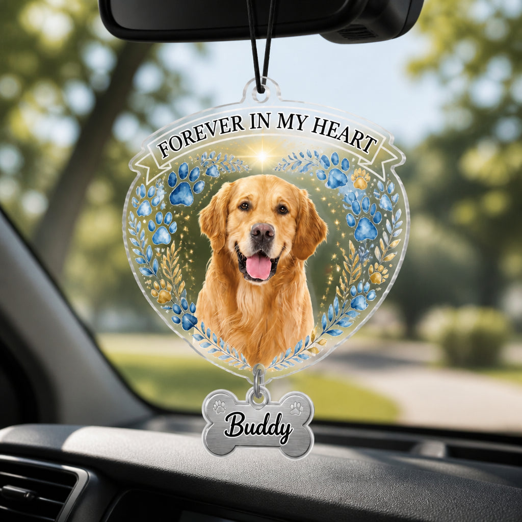 Forever In My Heart Pet Photo Suncatcher with Bone Charm - Personalized 1 Layered Suncatcher with Charm eaa5ff48-457a-456b-8f81-a79d740662d8.jpg