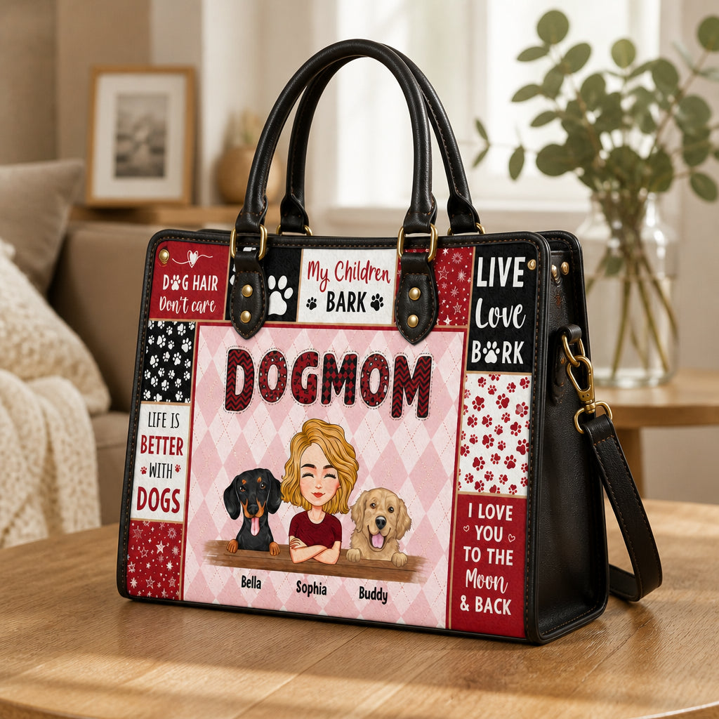 Dog Mom Patchwork Portrait Leather Shoulder Bag - Personalized Leather Shoulder Bag eaae2438-f9aa-4724-b34d-5847ed9183d7.jpg