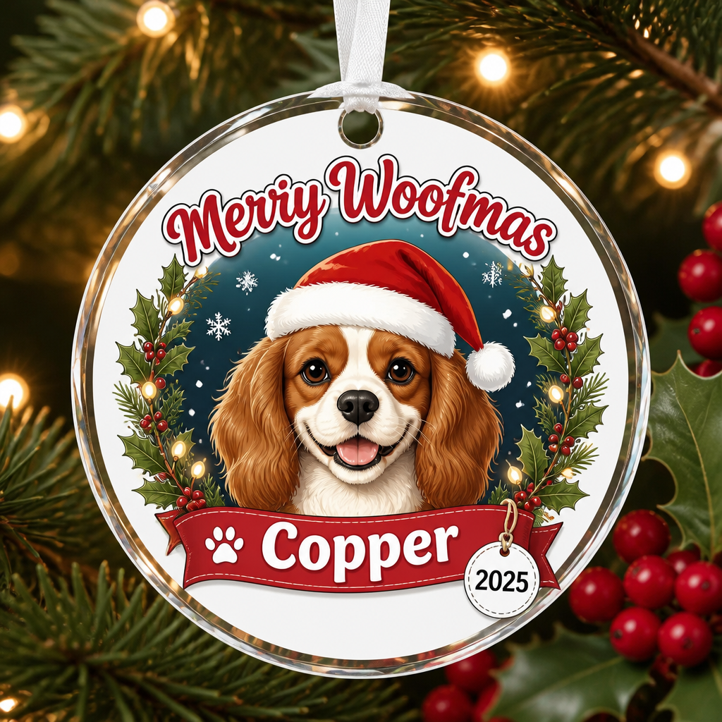Merry Woofmas Personalized Dog Name & Year Acrylic Ornament - Personalized Transparent Acrylic Ornament eaca702e-c737-4930-868d-9b65cbab7702.png