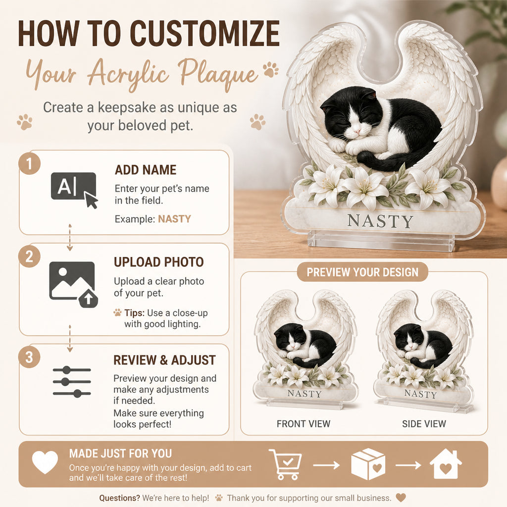 Angel Wings Pet Memorial Acrylic Plaque — Custom Photo + Name - Personalized Acrylic Plaque ead5b91a-011d-4ebe-be7a-2d2934e4d458.jpg