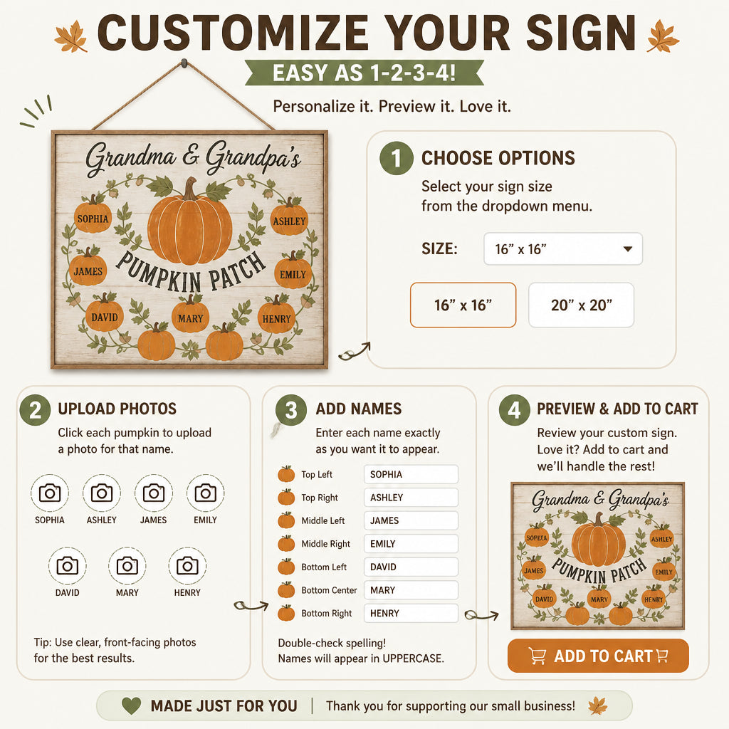Grandma & Grandpa's Pumpkin Patch Personalized Wood Sign - Personalized Wood Sign eaf88681-241e-4767-a52d-f34f40b907db.jpg