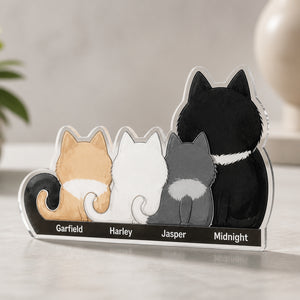 Custom Cat Family Acrylic Standee – Cartoon Pet Portraits with Nameplates - Personalized Acrylic Custom shape Standing 1 layer (FS) eb11df3e-b456-4aa6-8a75-4ae35ab50fda.jpg