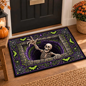 Halloween Skeleton Skull Doormat, 3D Optical Illusion Doormat, Pumpkin Floor Mat, Haunted House Decor, Spooky Halloween Party Entryway Rug eb169b7e-e2b6-4ba6-b6af-94b2faeb45ad-fgh.webp