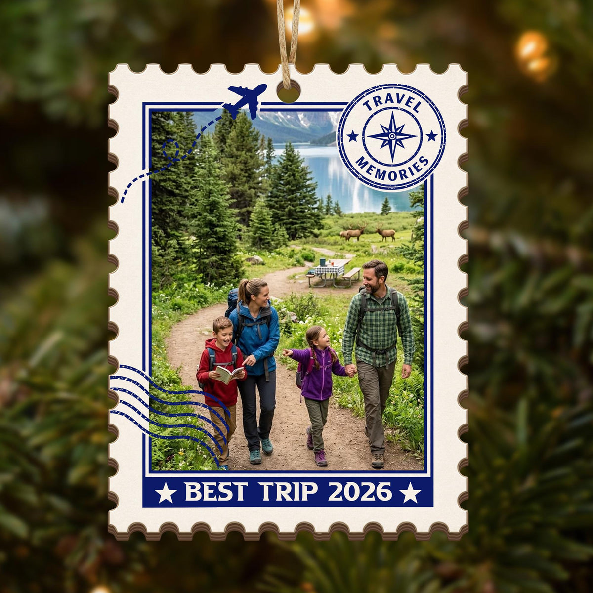 Personalized Travel Photo Wooden Ornament, Custom Vacation Picture Postage Stamp, Trip Keepsake, Family Christmas Gift eb217672-3dff-4419-9468-31ffeeb7245d-2.jpg