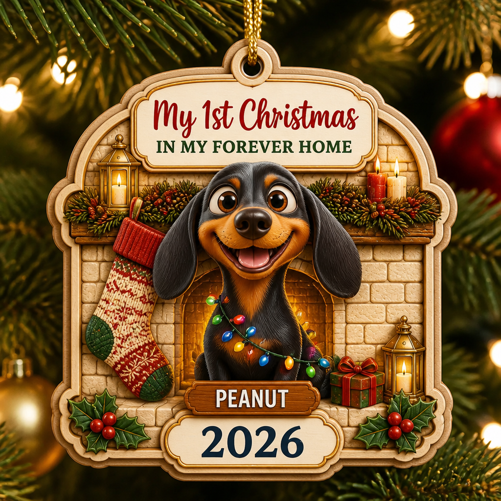 My 1st Christmas In My Forever Home – Custom Pet Photo 3-Layer Wood Ornament - Personalized 3-Layered Wood Ornament eb30636e-2271-4835-bda6-a68b9db433c4.png
