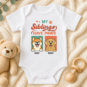 My Siblings Have Paws – Custom Pet Portrait Baby Onesie - Personalized Baby Onesie With Color eb4613b1-6355-4549-a801-b24eaee0585d.png
