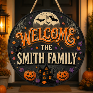 Personalized Halloween Welcome Wood Sign – The {Family Name} Family - Personalized Wood Sign eb51b157-f2d6-4658-8578-e4a476a588c6.png