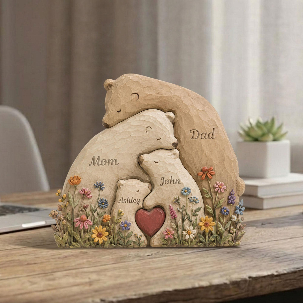 Personalized Bear Family Wooden Block, Custom Name Family Sign Home Decor, Mother's Day Keepsake, Father's Day Gift From Kids, Family Plaque eb5629f7-3eff-4c35-8912-38fe56834f0b-6.jpg