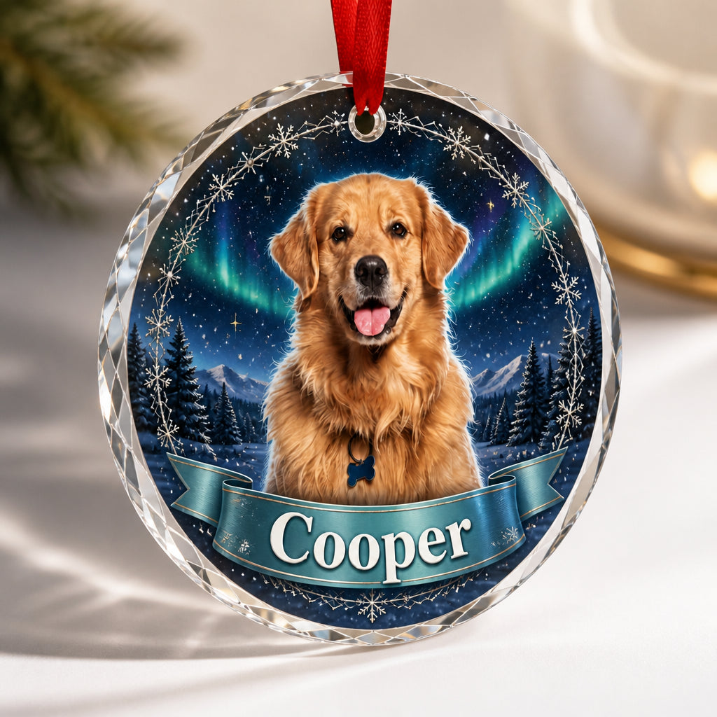 Custom Pet Photo Winter Night Acrylic Ornament - Personalized Transparent Acrylic Ornament eb649251-2acf-4a39-9deb-d951e9a2fa36.jpg