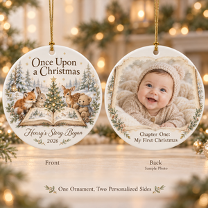 Personalized Baby’s First Christmas Photo Ornament 2026, Double-Sided Woodland Storybook, Custom Name Keepsake, Gift for New Parents eb75d0c0-963d-49ff-8998-1b516c739809-7c3cb5c0-48b4-4778-a224-3315b714ca64.png