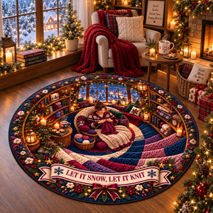 Custom Crochet Christmas Home Decor Gifts For Crocheters - Merry Christmas 3D Illusion Quilted Rug - Personalized Quilted Mat eb84b77f-243e-4032-8736-2e7889ef0660-2-2-.jpg